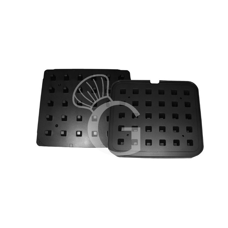 2 Platten für Törtchen Maschine, viereckig