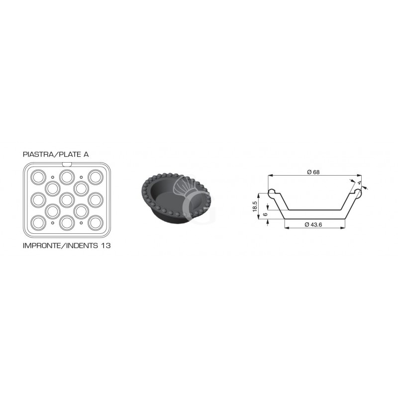 Scatola pasta pizza 12 litri - 60 x 40 x H 7 cm Scatola pasta pizza 12 litri - 60 x 40 x H 7 cm