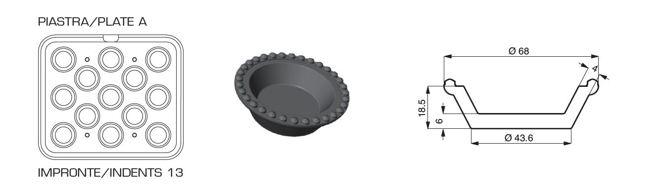 Scatola pasta pizza 12 litri - 60 x 40 x H 7 cm