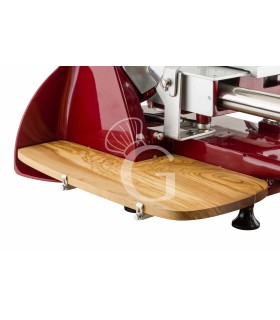 Auffangplatte aus Olivenbaumholz für Schwungrad Aufschnittmaschine Mod. 300