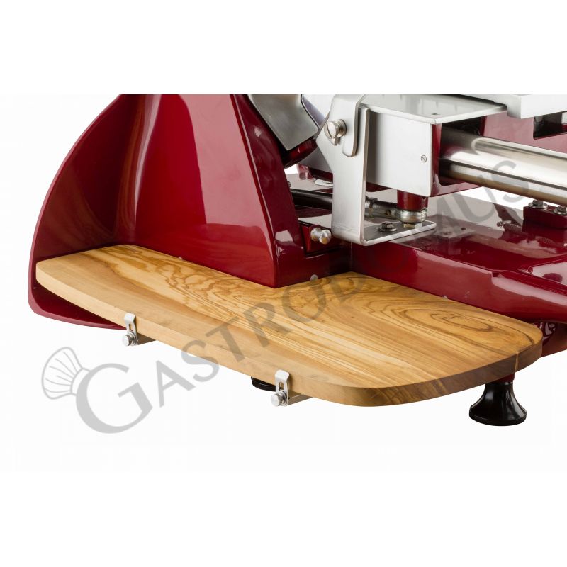 Auffangplatte aus Olivenbaumholz für Schwungrad Aufschnittmaschine Mod. 300