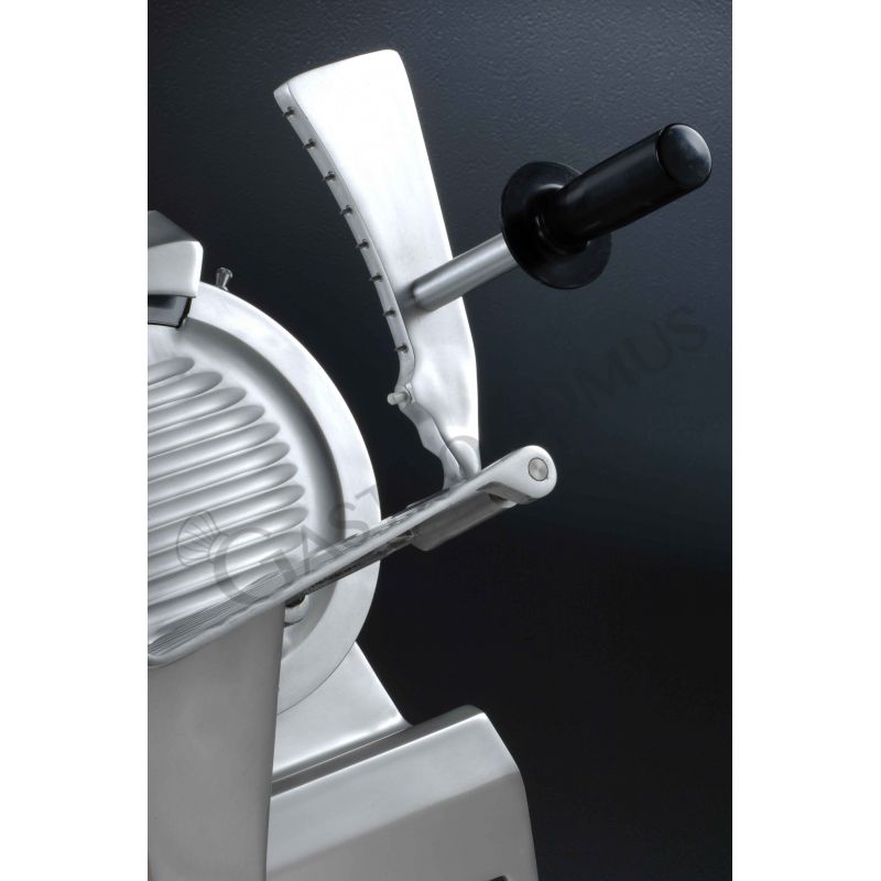 Semiprofessionelle Schwerkraftschneidemaschine aus Aluminium, Messerdurchmesser 300 mm, fester Messerschärfer, einphasig