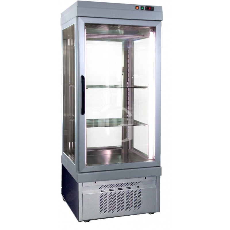 Belüftete Fleischkühlvitrine, Außenmaße B 760 mm x T 760 mm x H 1960 mm, 2 Innenroste, Temperatur von -5°C bis + 10°C Belüftete Fleischkühlvitrine, Außenmaße B 760 mm x T 760 mm x H 1960 mm, 2 Innenroste, Temperatur von -5°C bis + 10°C