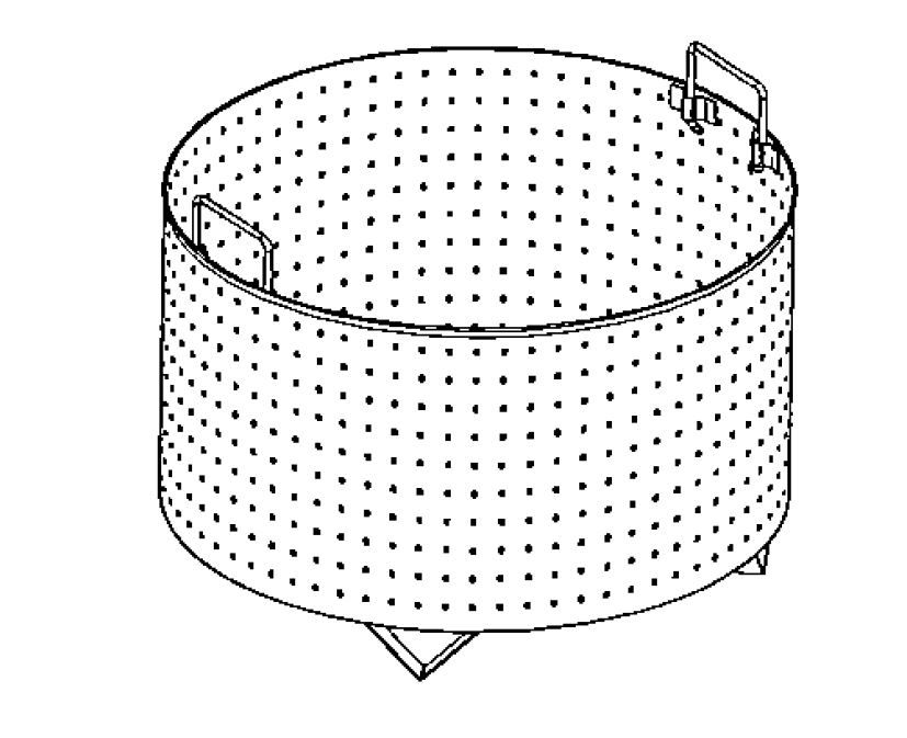 Reissieb für 50L-Kochtopf, Lochdurchmesser 3 mm