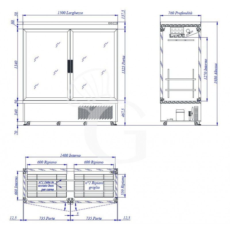 Technische Zeichnung und Maße