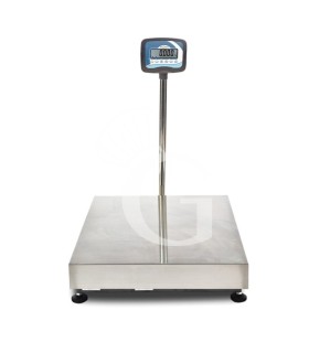 Industriewaage /Plattformwaage, Hochanzeige, einzellig, Tragkraft 150 kg,  Präzision auf bis 20 g, B 600 x T 500 x H 840 mm