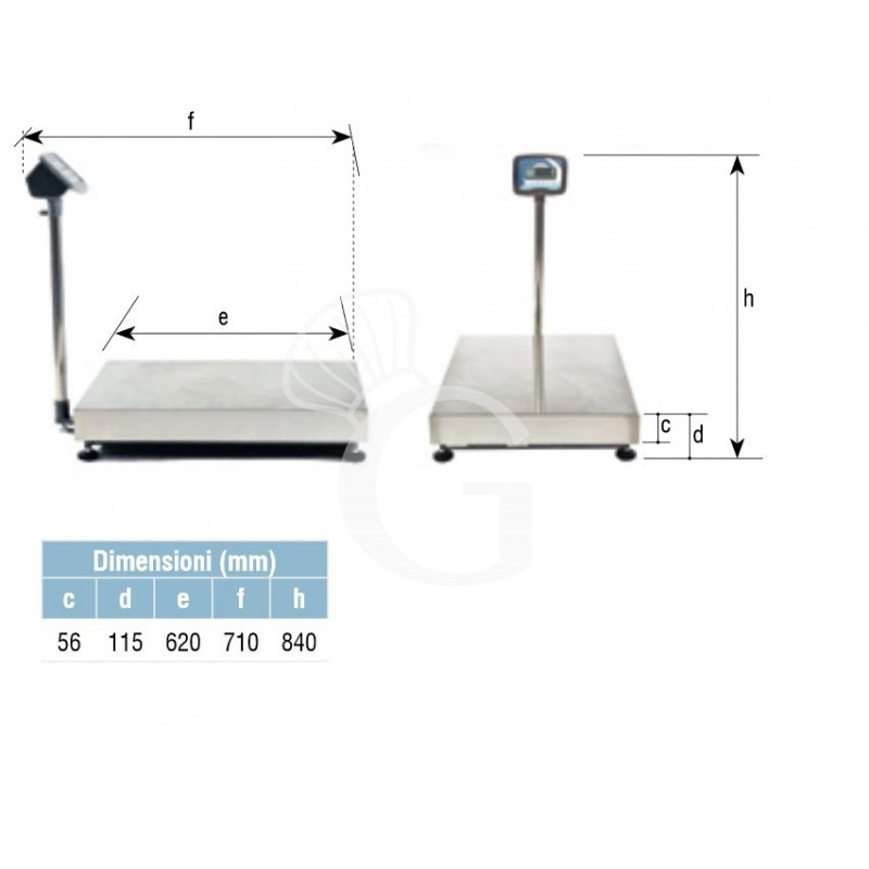 Bilancia digitale con display mobile 60 Kg
