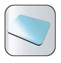 Glasablage für Kühltheken, 0,75 m² und 1 m²