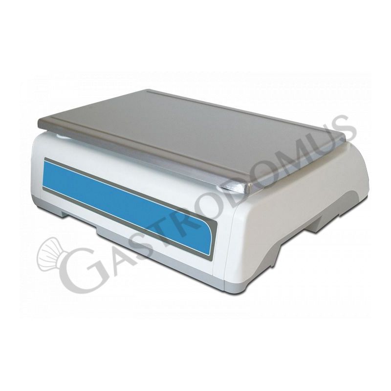 Kontrollwaage mit integriertem Drucker, Tragfähigkeit 15 kg, Präzision auf bis 5 g, B 370 mm x T 363 mm x H 137 mm