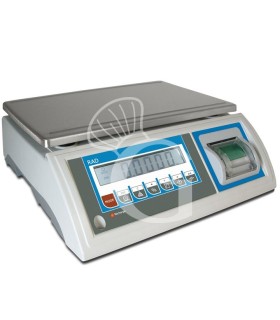 Kontrollwaage mit integriertem Drucker, Tragfähigkeit 30 kg, Präzision auf bis 10 g, B 370 mm x T 363 mm x H 137 mm