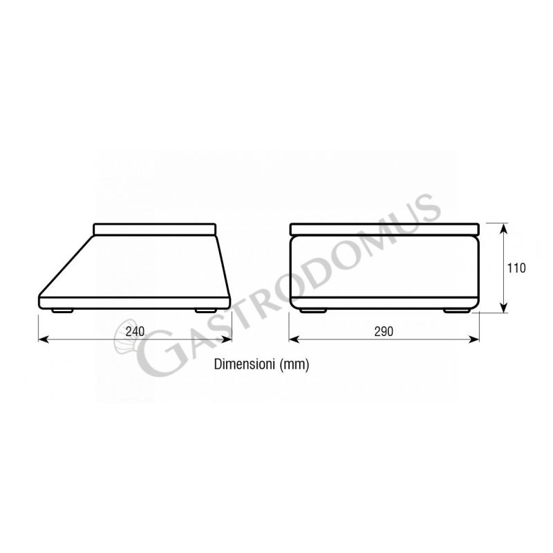 Kontrollwaage, Tragkraft: 6 kg, beidseitiges Display, Präzision auf bis zu 0,5 g, B 290 mm x T 240 mm x H 110 mm