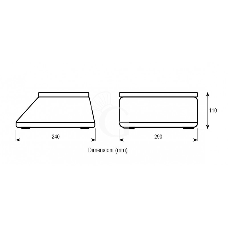 Kontrollwaage, Tragkraft: 15 kg, beidseitiges Display, Präzision auf bis zu 1 g, B 290 mm x T 240 mm x H 110 mm