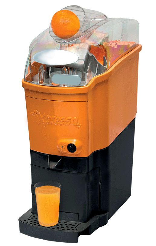 Elektrische Orangenpresse/Fruchtsaftpresse, orangefarbener Kunststoff, einphasig, 100 W
