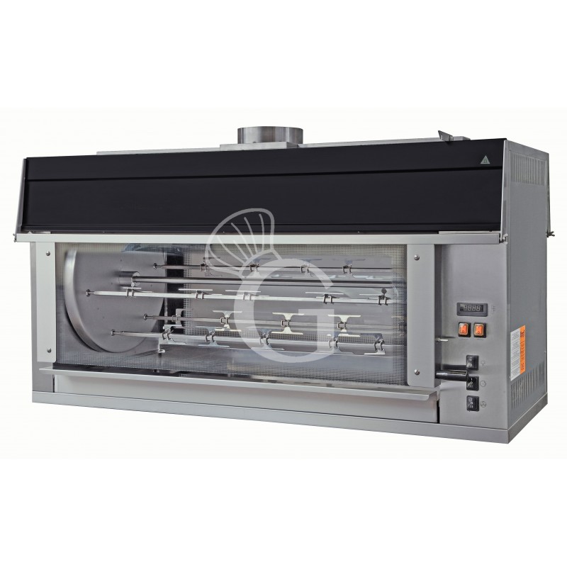 Elektro Hähnchengrill, 18 Spieße, B 1450 mm x T 930 mm x H 980 mm, für 126 Hähnchen