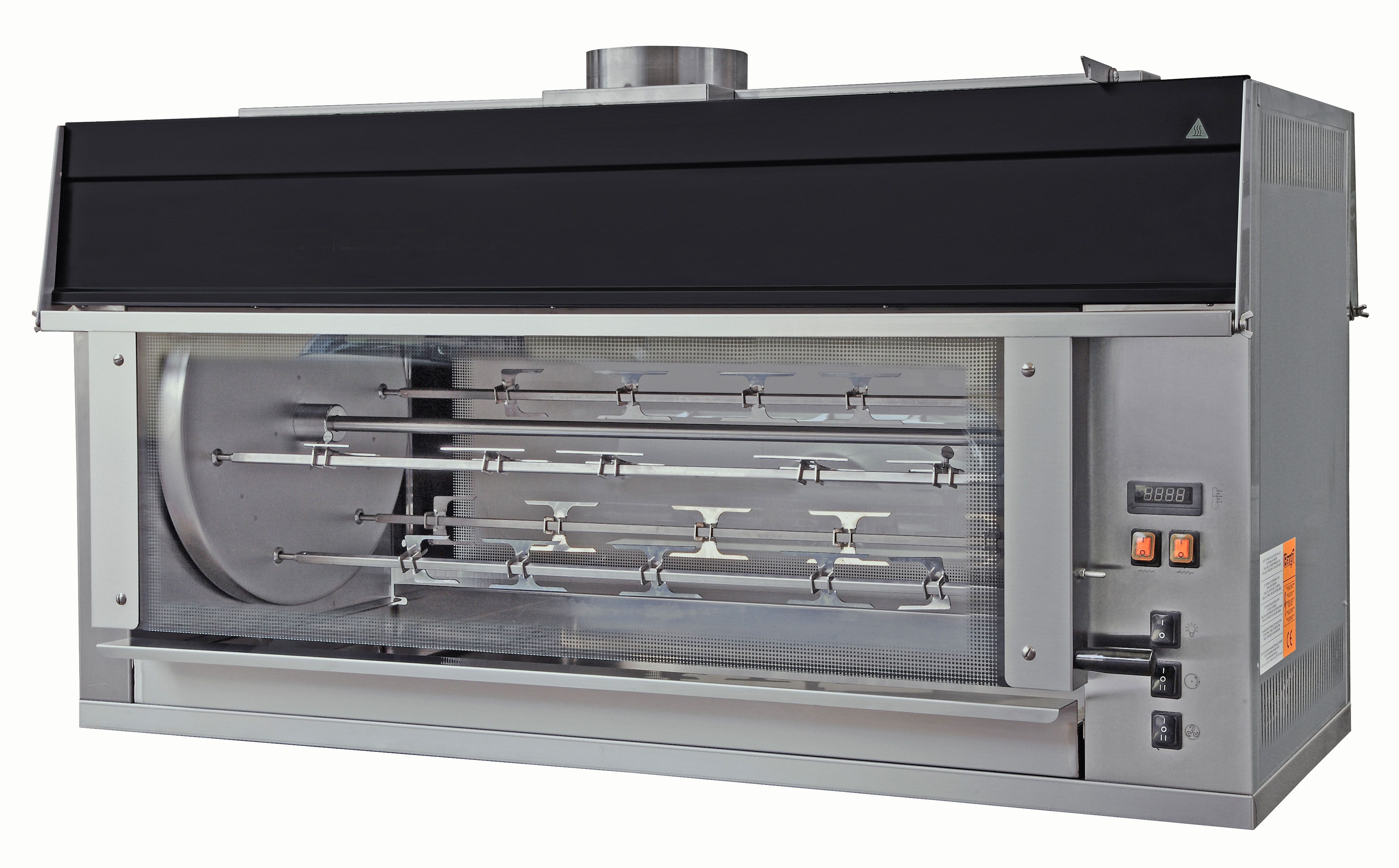 Elektro Hähnchengrill, 18 Spieße, B 1450 mm x T 930 mm x H 980 mm, für 126 Hähnchen