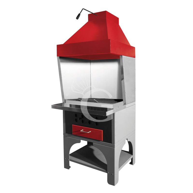 Modularer Holzkohlengrill, einteilig, B 790 mm
