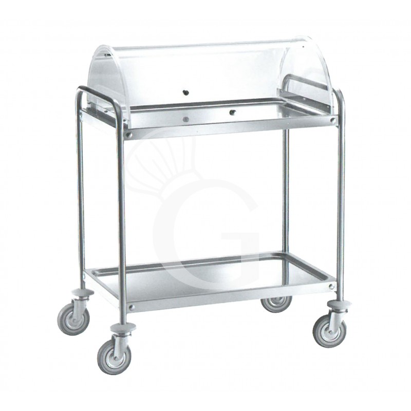 Servierwagen – Edelstahl –Kuppel – B 1100 mm x T 600 mm x H 1090 mm