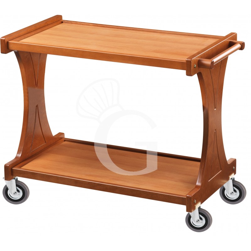 Servierwagen Holz, 2 Borde, B 860 mm x T 550 mm x H 850 mm Servierwagen Holz, 2 Borde, B 860 mm x T 550 mm x H 850 mm