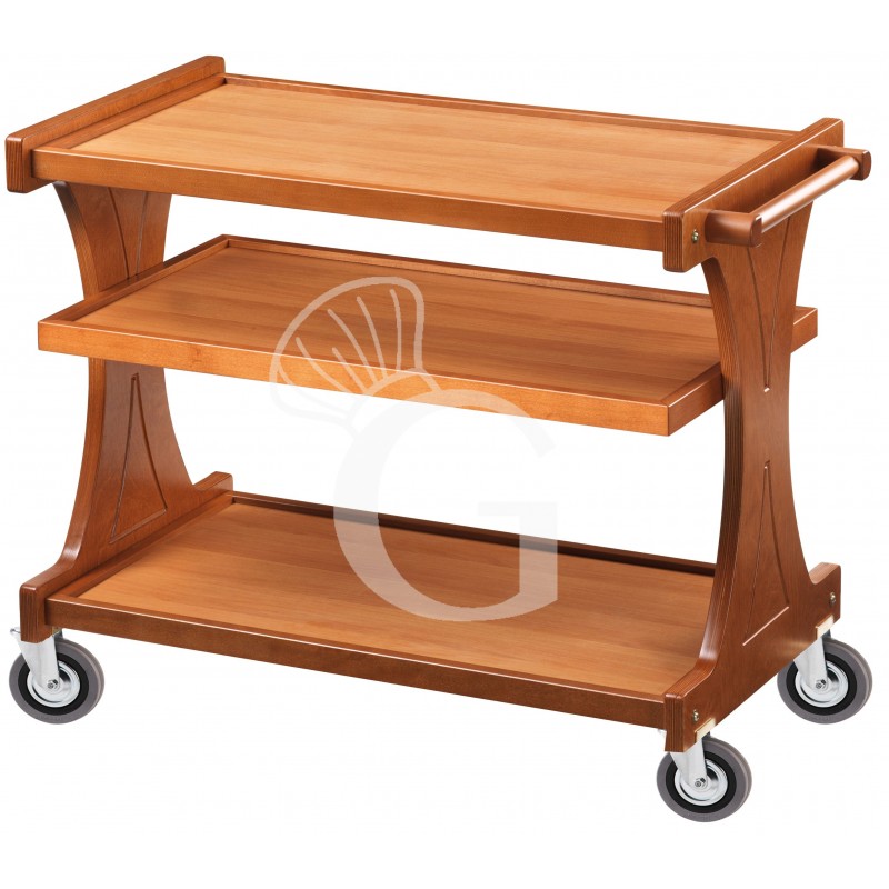 Servierwagen Holz, 3 Borde, B 860 mm x T 550 mm x H 850 mm Servierwagen Holz, 3 Borde, B 860 mm x T 550 mm x H 850 mm