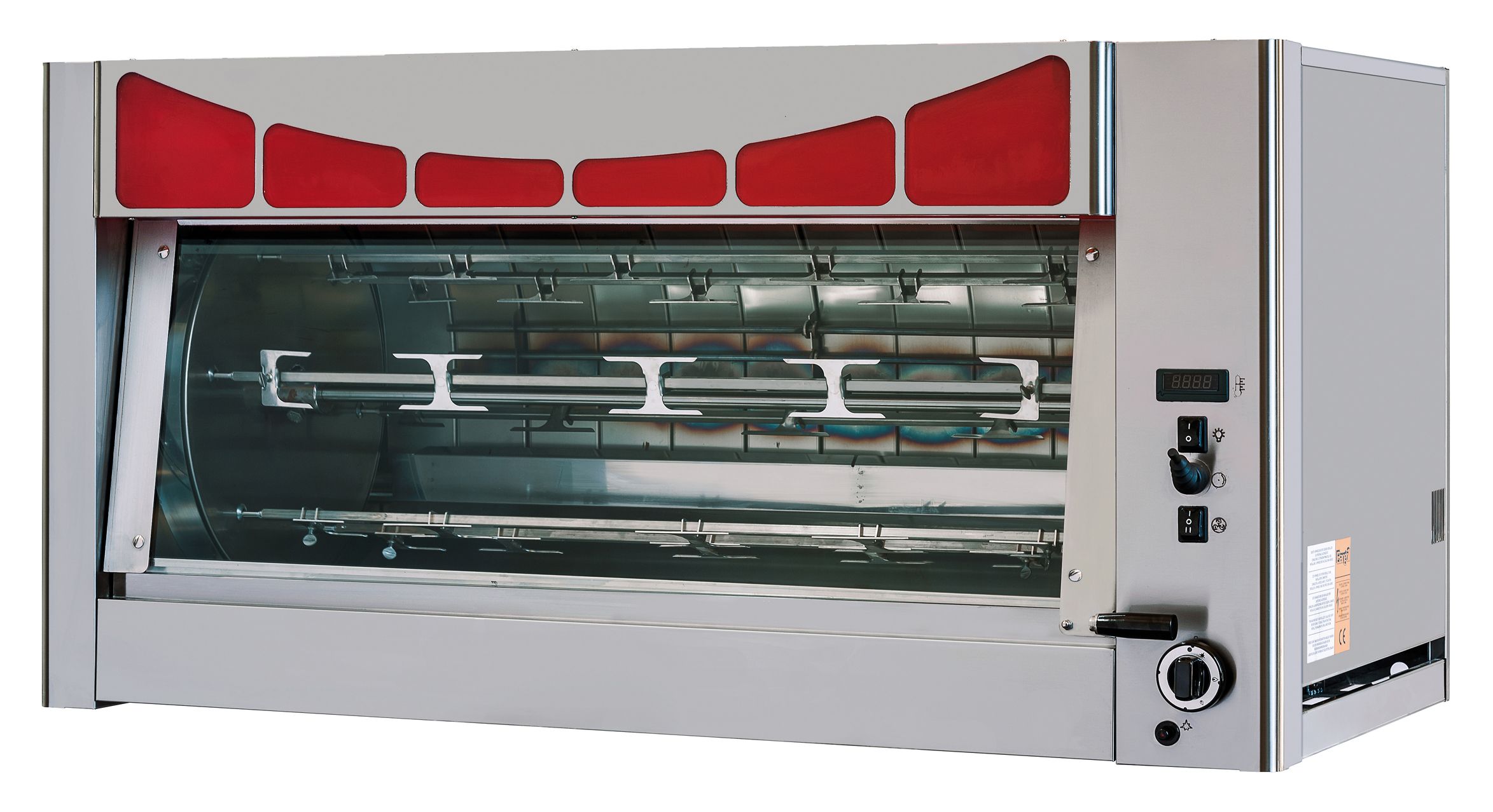 Gas Hähnchengrill PLANETARIO , Rotation,  B 1450 mm x T 710 mm x H 730 mm, für 42 Hähnchen