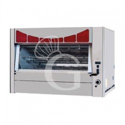 Gas Hähnchengrill PLANETARIO , Rotation, B 1250 mm x T 1040 mm x H 980 mm, für 108 Hähnchen
