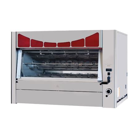 Gas Hähnchengrill PLANETARIO , Rotation, B 1250 mm x T 1040 mm x H 980 mm, für 108 Hähnchen