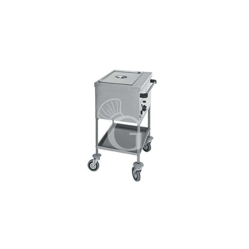 Thermowagen/Speiseausgabewagen, Bain-Marie, 1 GN 1/1 Behälter, B 560 mm x T 650 mm x H 850 mm