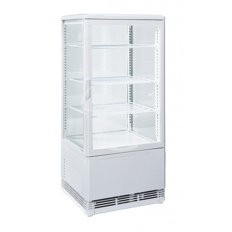 Weiße Getränke-Kühlvitrine (78 L), Umluftkühlung, Temperatur 0°C/+12°C, Energieklasse C