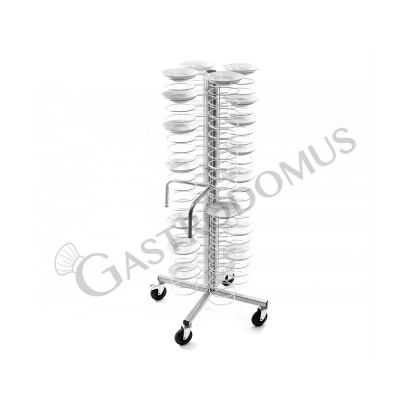 Tellerwagen, 96 Teller (Durchmesser: 180/230 mm), B 600 mm x T 600 mm x H 1730 mm