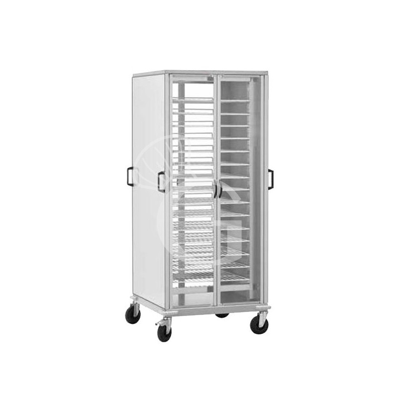 Tellerwagen Schrank, 10 GN 1/1 Gitterroste, B 750 mm x T 780 mm x H 1700 mm