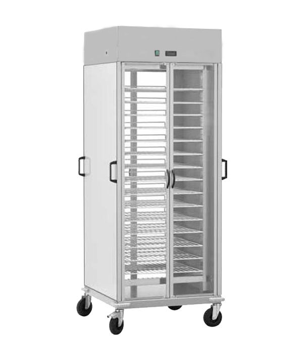 Tellerwagen Schrank, gekühlt, 10 GN 2/1 Gitterroste, B 750 mm x T 780 mm x H 2030 mm