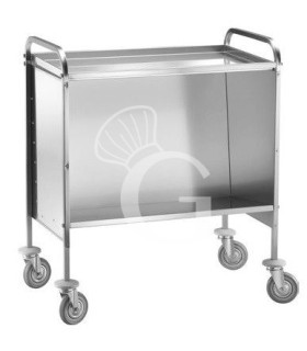 Tellerwagen, Edelstahl, B 910 mm x T 570 mm x H 1010 mm