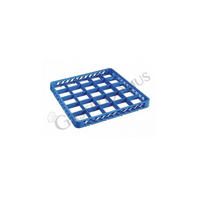 Aufsatzrand für Spülkorb, blau, 25 Fächer, H 45 mm