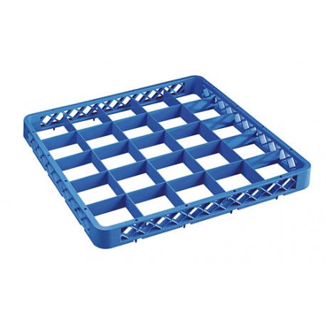 Aufsatzrand für Spülkorb, blau, 25 Fächer, H 45 mm