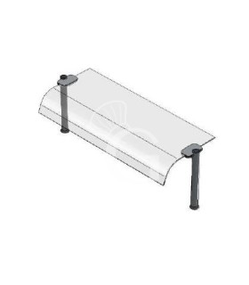 Oberbau – gewölbtes Glas – B 795 x T 415 x H 385 mm