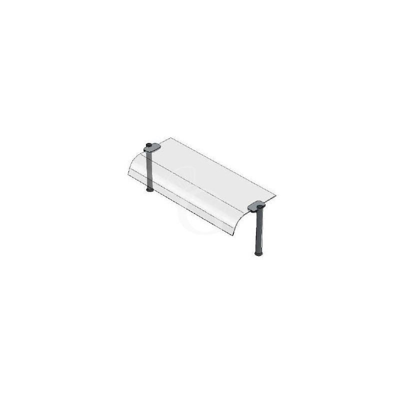 Oberbau – gewölbtes Glas – B 795 x T 415 x H 385 mm