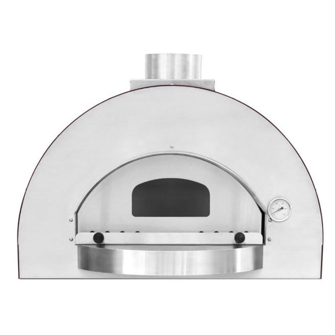 Holz-Pizzaofen für den Außenbereich, 1 Backkammer, B 850 mm x T 1200 mm x H 1200 mm.