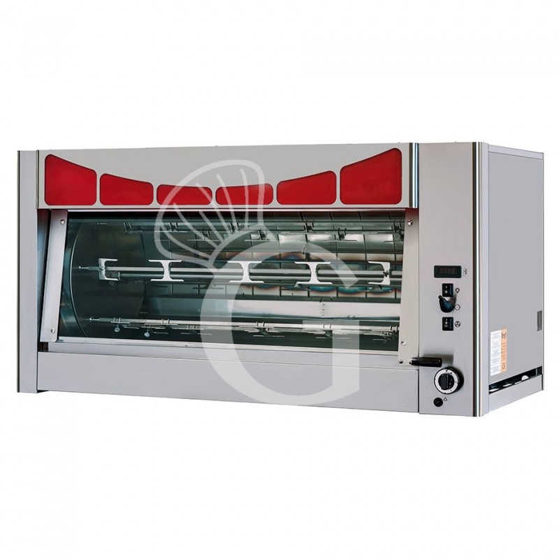 Gas Hähnchengrill PLANETARIO , Rotation,  B 1255 mm x T 707 mm x H 731 mm, für 30 Hähnchen
