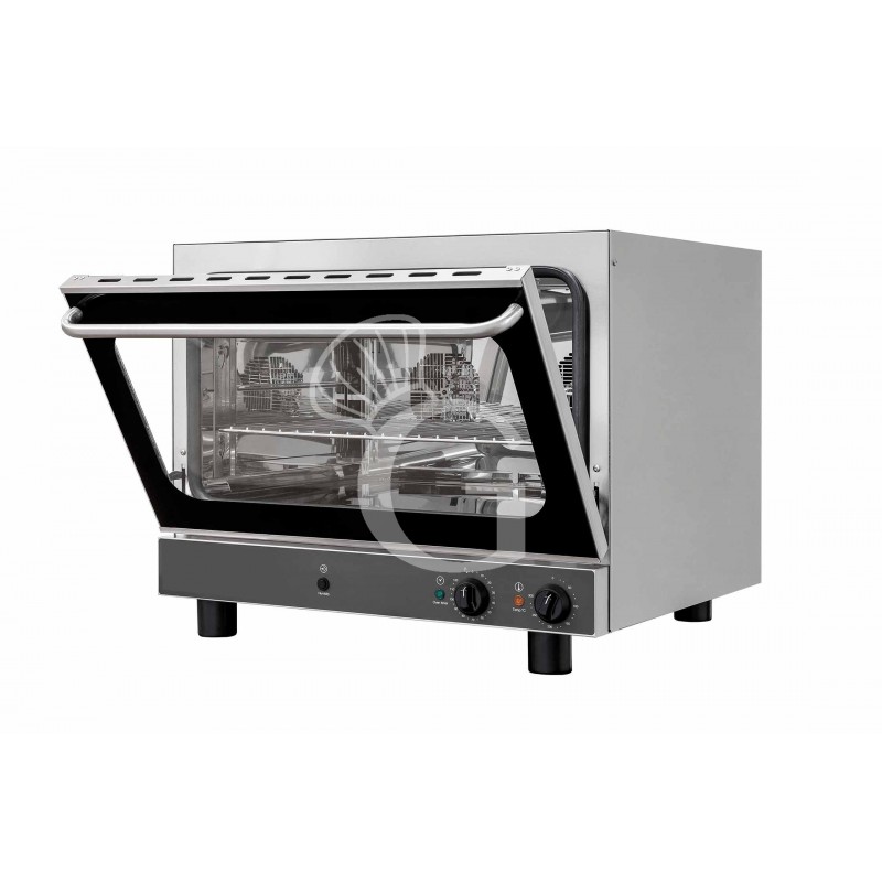 Elektro Heißluftofen, für die Bäckerei, Luftbefeuchter, mechanische Steuerung, dreiphasig, 4 Backbleche (600x400 mm)