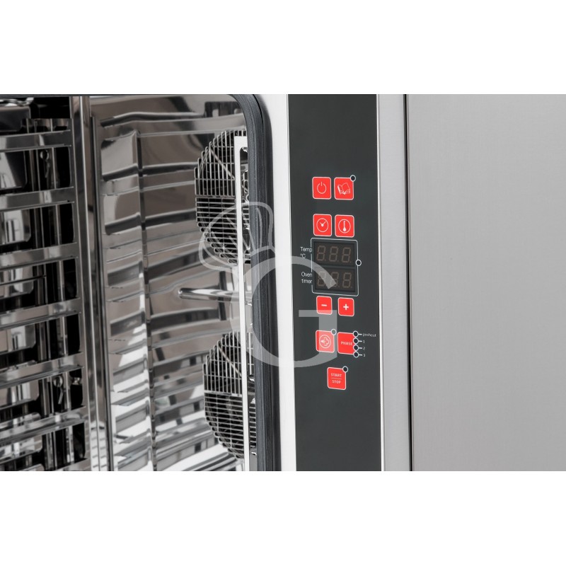 Elektro Heißluftofen, für die Konditorei, Luftbefeuchter, dreiphasig, digitale Steuerung, 10 Backbleche (600x400 mm)