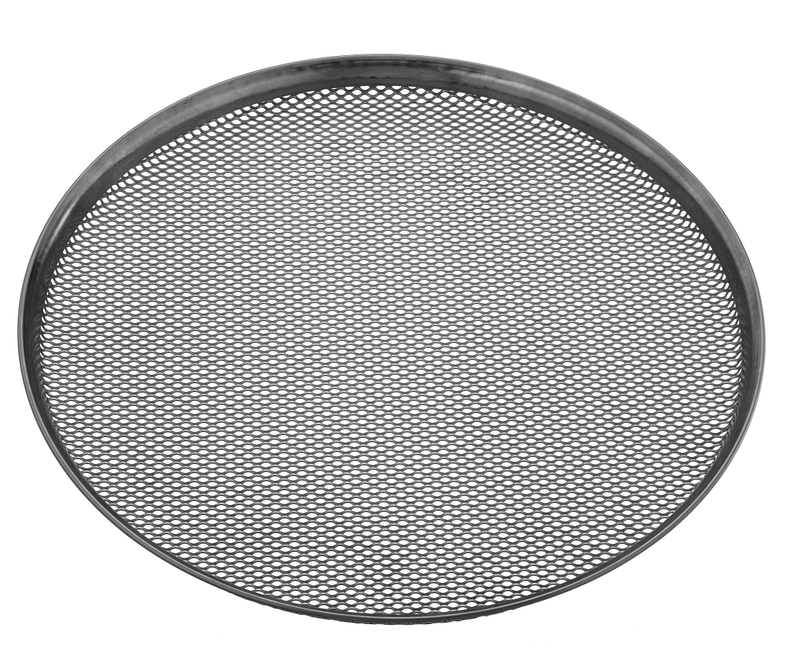 Pizzablech "GIOTTO", Edelstahl, rund, perforiert, Ø 300 mm, H 20 mm