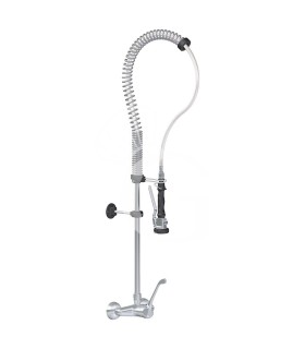 Zweiloch-Armatur mit Handbrause, Wandmontage, langer Hebel