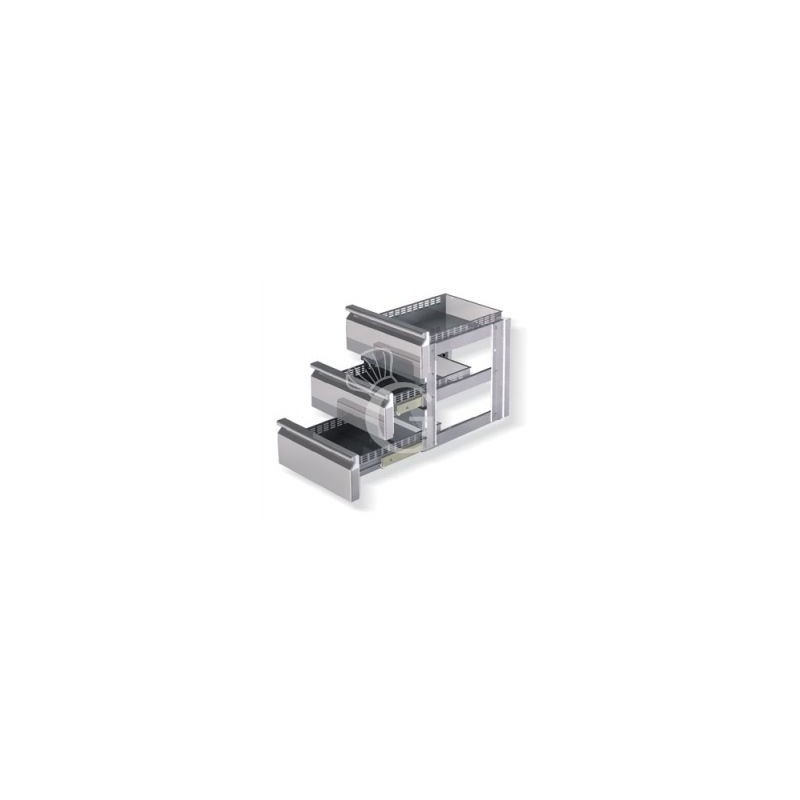Kit 3 Schubladen 1/3 + 1/3 + 1/3 (demontiert) für Tische Tiefe 700 mm