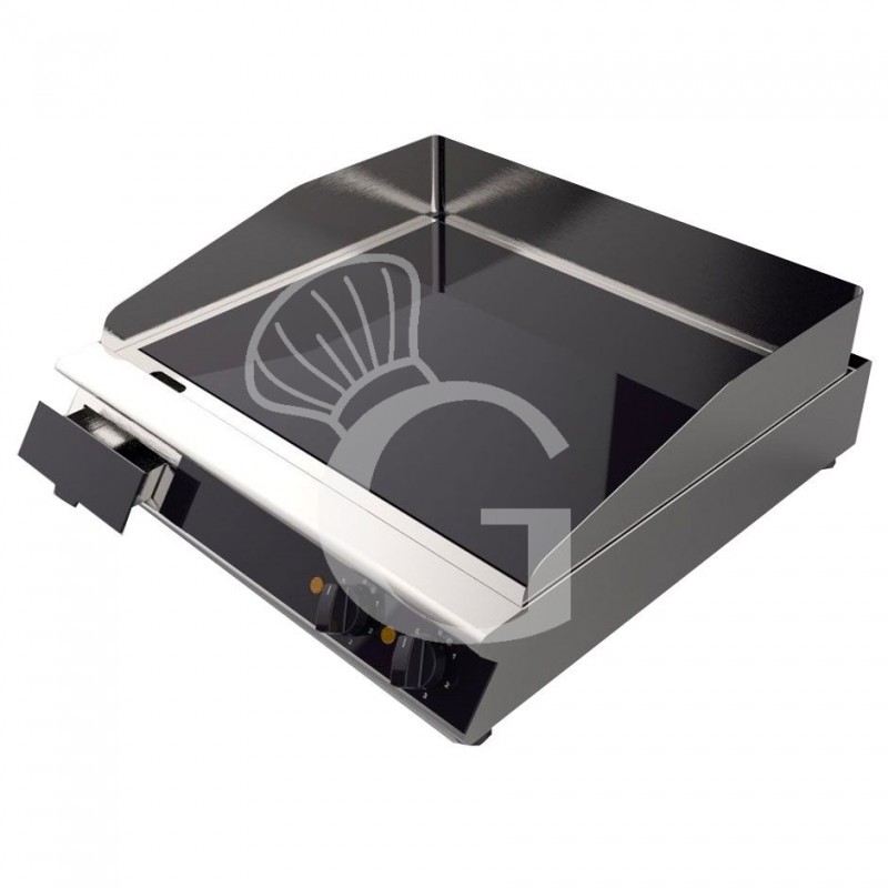 Professionelle Glaskeramik-Bratplatte, 2 Kochzonen (B 660 mm x T 670 mm x H 120 mm)