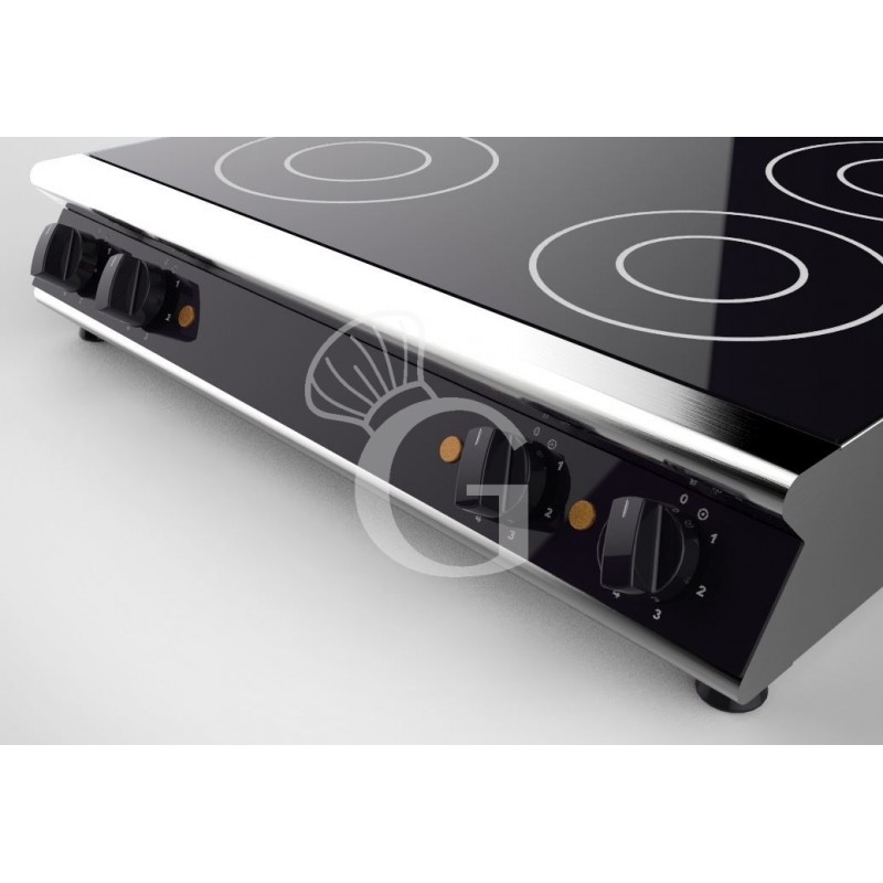 Frontblende der Infrarot-Kochplatte aus Glaskeramik