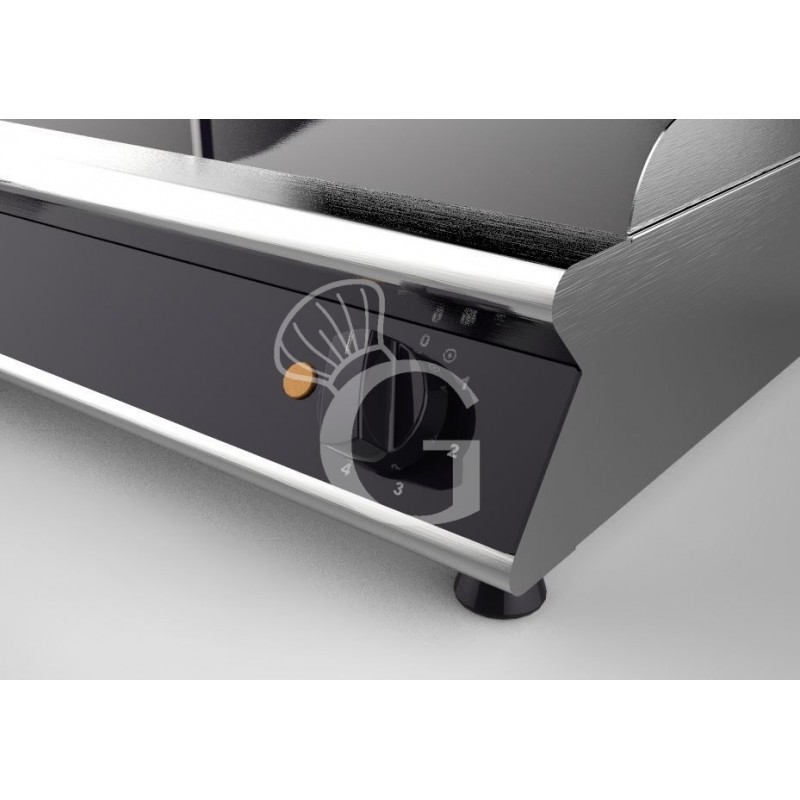 Professionelle Glaskeramik-Bratplatte, 2 Kochzonen (B 660 mm x T 670 mm x H 120 mm)