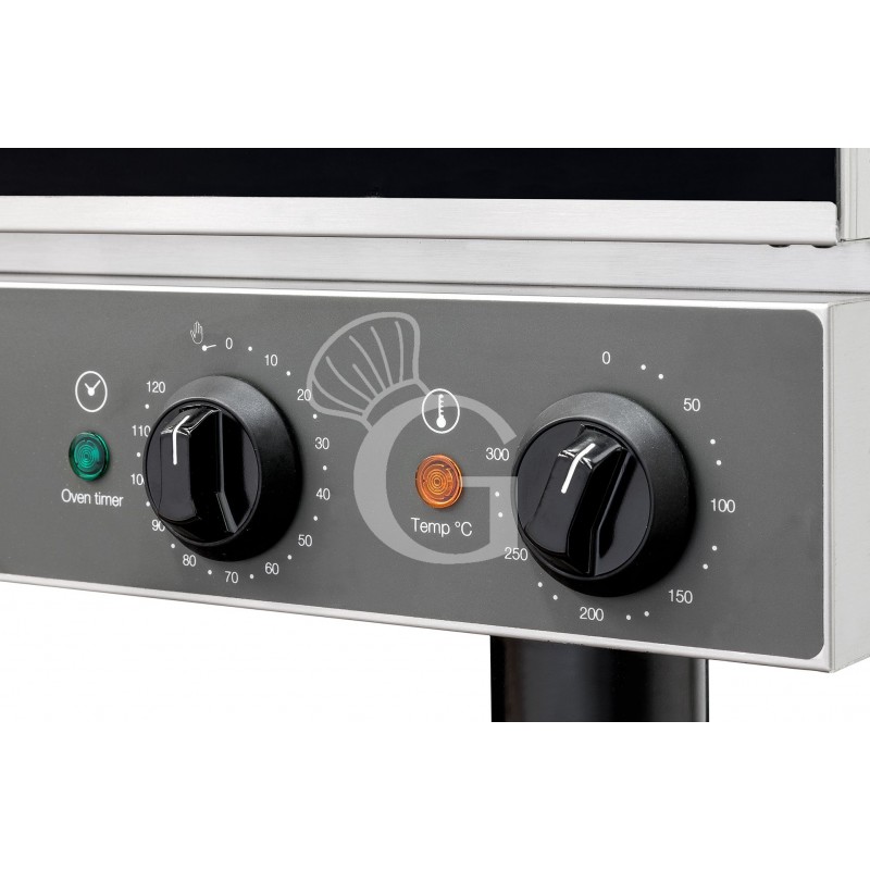 Elektro Heißluftofen für Brioches, Klapptür, mechanische Steuerung, 4 Backbleche GN2/3, 3,3 kW