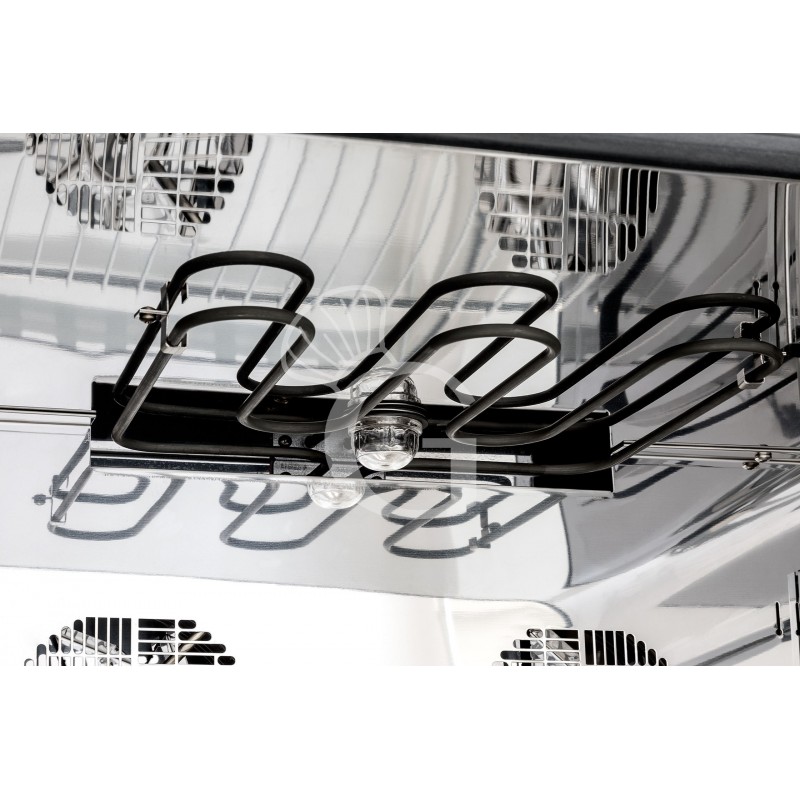 Elektro Heißluftofen für Croissants, Luftbefeuchter, Grill, Klapptür, digitale Steuerung, 4 Backbleche GN 1/1 (530x325 mm)