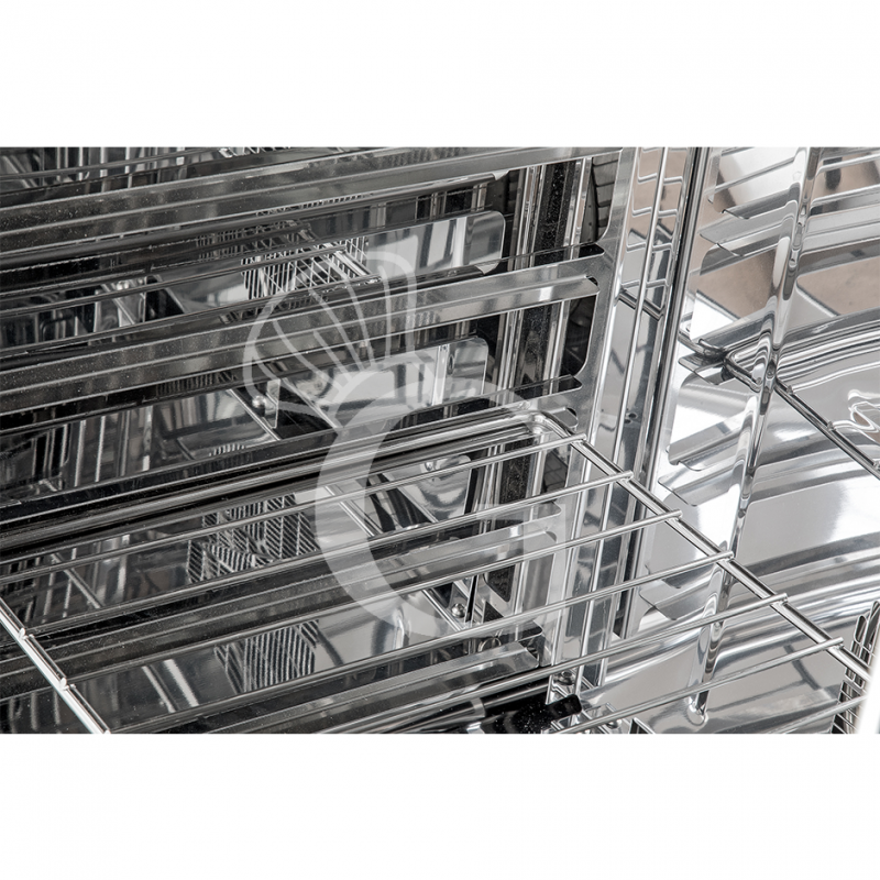 Gastro Heißluftofen, elektrisch, Luftbefeuchter, Flügeltür, digitale Steuerung, dreiphasig, 10 Backbleche GN1/1 (530 x 325 mm)