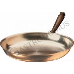 Flambierpfanne, Edelstahl/Kupfer mit Holzstiel, Ø 290 mm